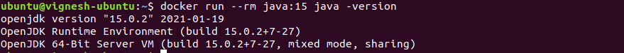 checking java version