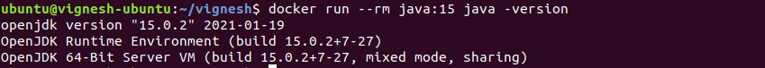 checking java version